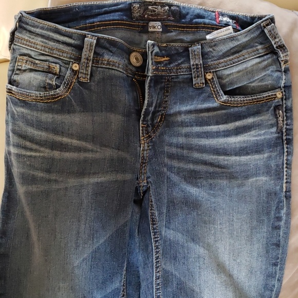 Womens Silver Jean's aiko 28 length 34 flare - Picture 4 of 5